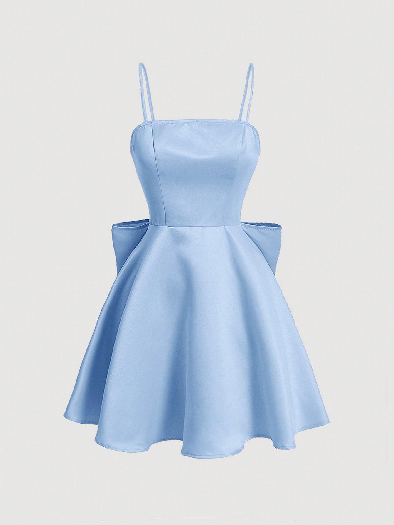 Elevate your style with our Chic Elegance dress. Featuring a solid color design, delicate spaghetti straps, and a charming back bowknot detail, this dress exudes sophistication. Perfect for any occasion, this dress is sure to make a statement.