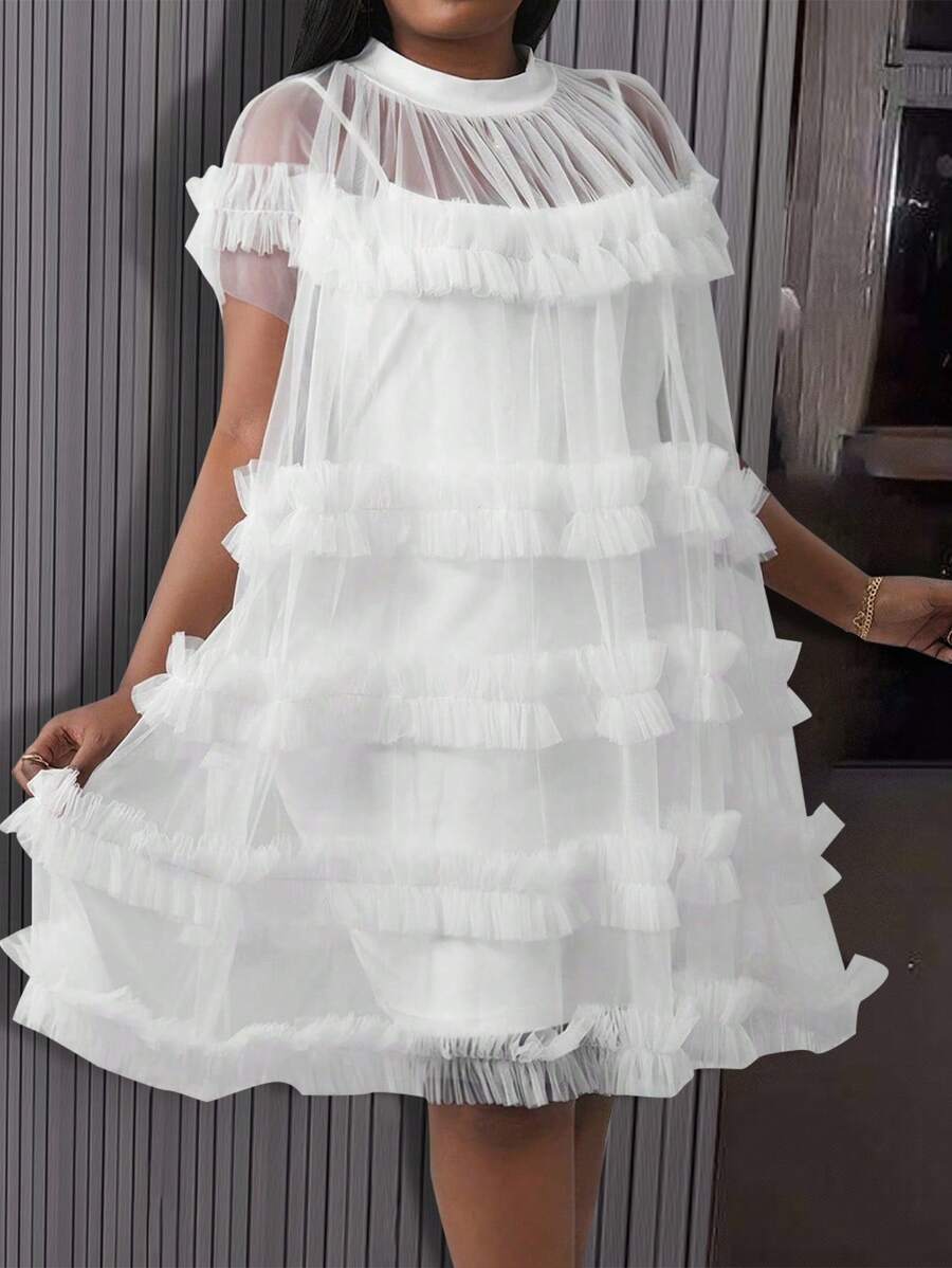 Step out in style with this playful multi-layer ruffle puff dress, designed to turn heads at casual dates and birthday celebrations. Its delicate layers add whimsical volume, while the elegant silhouette ensures you’re ready to shine at weddings and special occasions. Effortlessly chic and full of charm, this dress brings fun and sophistication together for your most memorable moments.