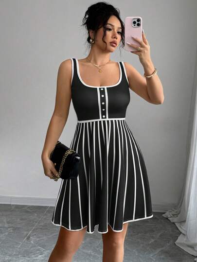 Unleash your inner fashionista with the Chic Elenzga Elegant Short Dress for Women. This versatile and stylish dress is a must-have for any wardrobe, adding an elegant touch to any occasion. With its chic design and comfortable fit, this dress will surely become your go-to fashion essential. So why wait? Upgrade your wardrobe today!