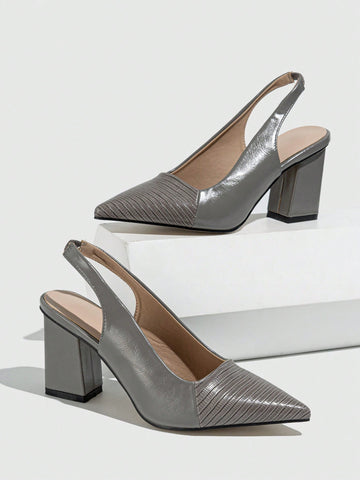 Add a touch of perfectly pointed elegance to your outfit with our Chic Embossed High Heel Pumps. These stylish pumps feature an ankle strap for added support and comfort. The embossed design adds a unique flair to your look. Perfect for any occasion where you want to show off your chic and playful style!