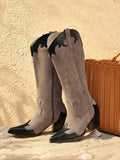 Elevate your style with our Chic Embroidered High Heel Western Boots! These boots feature intricate embroidery and a side zipper for easy wear. Perfect for autumn and winter, they will keep you fashionable and comfortable all season long. Show off your unique sense of style with these stunning boots!