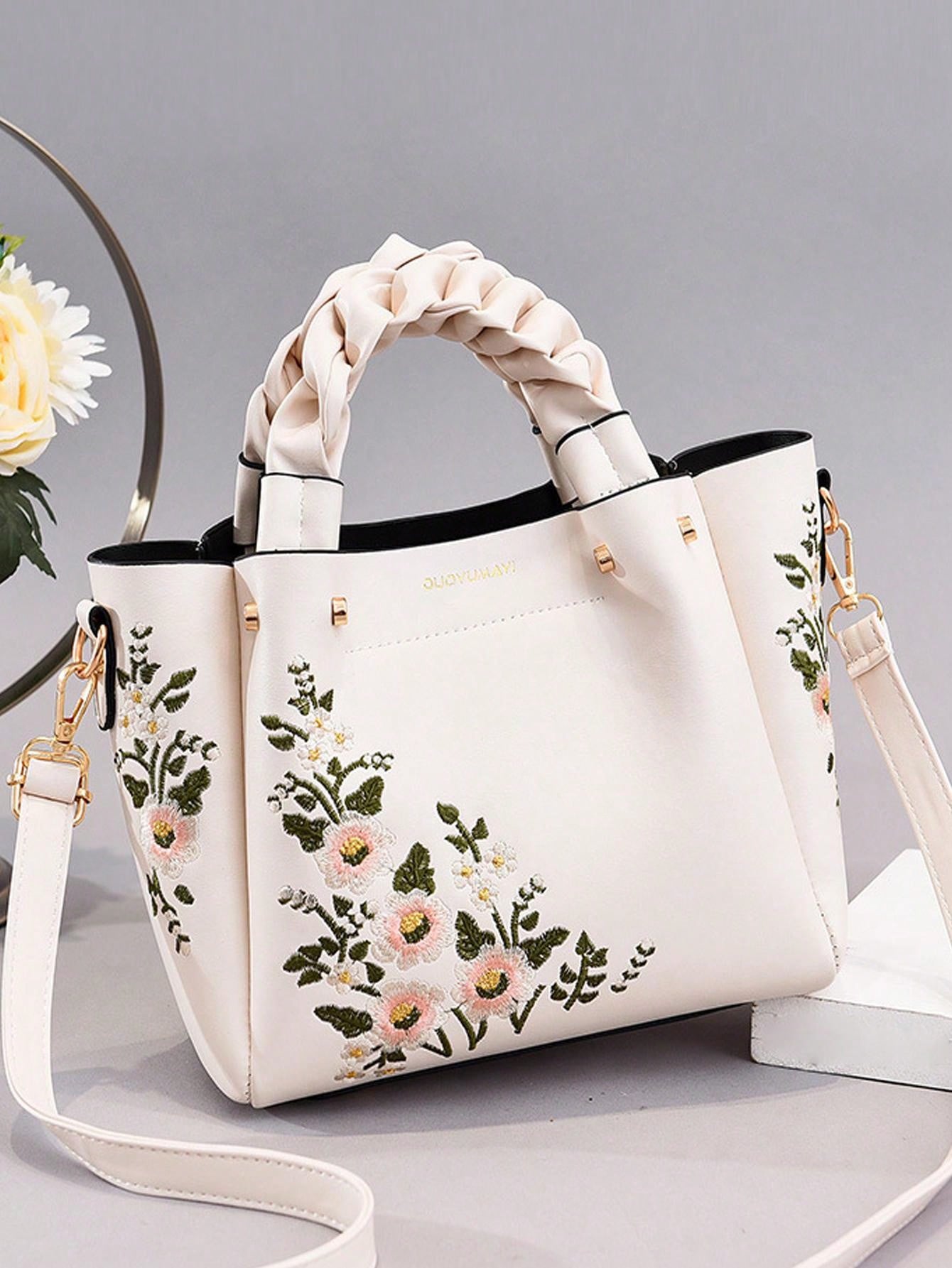 This embroidered shoulder bag is the perfect Mother's Day gift for fashionable moms. Its chic design will elevate any outfit, while the spacious interior and multiple pockets make it practical for everyday use. Show your mom how much you appreciate her with this stylish and functional bag.