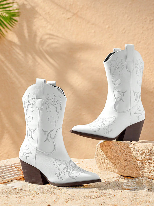 Achieve the perfect party look with our Chic Embroidered Western Cowboy Boots for Women. These stylish boots feature intricate embroidery and are designed specifically for parties. With a touch of the Wild West, you'll stand out in any crowd. Don't compromise style for comfort, these boots have it all.