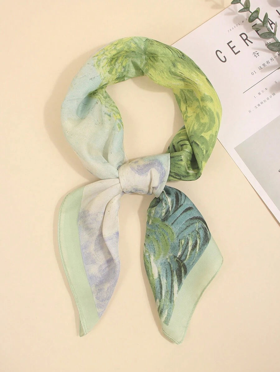 Elevate your everyday look with this versatile faux silk printed neckerchief. Designed for multiple styling options, wear it as a chic hair scarf, elegant headband, or classic neck accessory. The smooth faux silk fabric drapes beautifully while the vibrant print adds personality to any outfit. Perfect for casual days, special occasions, or travel. Lightweight and easy to style, this essential accessory transitions seamlessly from day to night, making it a must-have addition to your wardrobe.