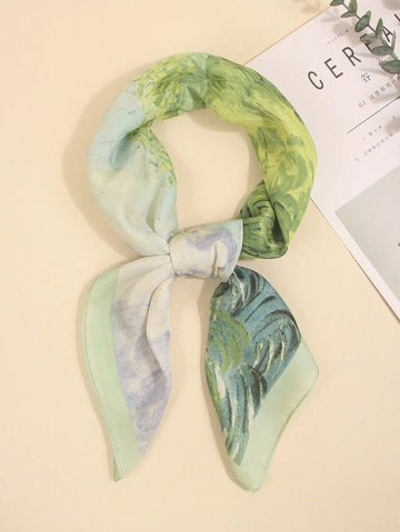 Elevate your everyday look with this versatile faux silk printed neckerchief. Designed for multiple styling options, wear it as a chic hair scarf, elegant headband, or classic neck accessory. The smooth faux silk fabric drapes beautifully while the vibrant print adds personality to any outfit. Perfect for casual days, special occasions, or travel. Lightweight and easy to style, this essential accessory transitions seamlessly from day to night, making it a must-have addition to your wardrobe.