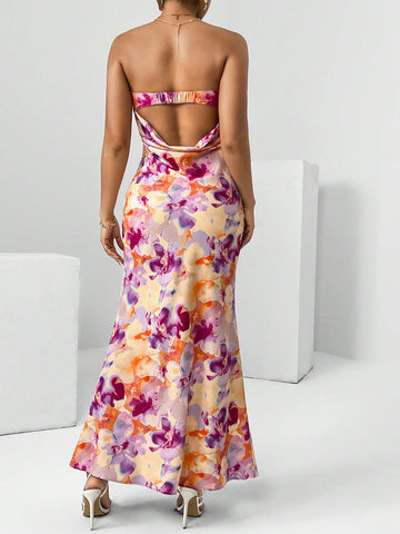 Get ready to bloom this Spring Break with our Chic Floral Draped Backless Tube Dress! This flowy and flirty dress is the perfect addition to your vacation wardrobe. Its unique draped back design adds a touch of playfulness, making it perfect for any sunny adventure. (Limited quantities available!)