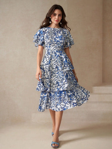 Step into sunshine with this Chic Floral Dress featuring fluttery butterfly sleeves and a playful layered hem. Its breezy design brings effortless style and a touch of whimsy to any day, making it your go-to for twirling through warm-weather adventures.