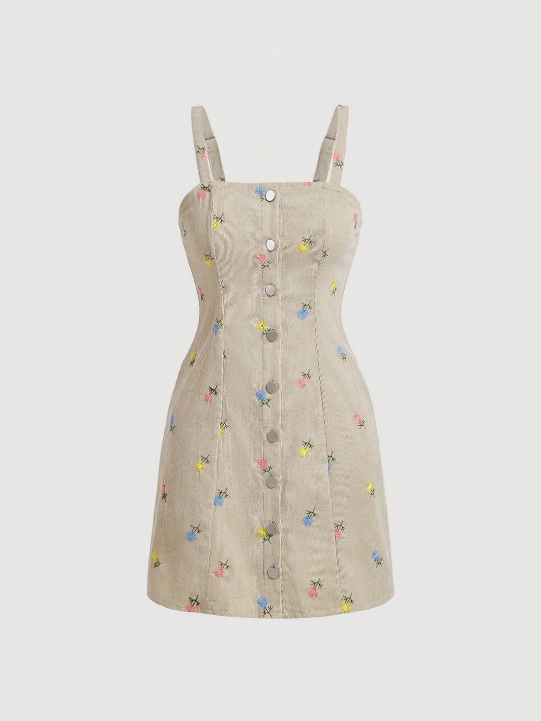 Effortlessly exude elegance this summer with our Chic Floral Embroidered Cami Dress. Featuring delicate embroidery and a flattering cami design, this dress is perfect for any occasion. Flaunt your style while staying cool and comfortable. Get yours now!