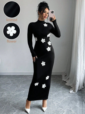 Elevate your wardrobe with our Chic Floral Minimalist Long Sleeve Dress. The stand collar adds a touch of sophistication while the floral print keeps it trendy. With long sleeves, this dress is perfect for any occasion. Make a statement with our minimalistic yet chic design.