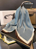 Transform your seasonal look with this elegant floral print square scarf. Made from premium faux silk, it offers a luxurious feel and graceful drape. Style it countless ways—tie it in your hair, wrap it around your neck, or wear it as a chic headscarf. The vibrant floral pattern brings fresh, feminine charm to any spring or summer ensemble. A must-have accessory for effortless versatility and timeless elegance.