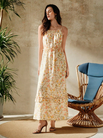 Be the talk of the beach in our Chic Floral Print Long Slip Dress! With its vibrant print and flowing silhouette, this dress is the perfect casual holiday attire. Slip it on and feel effortlessly stylish while enjoying the sun and sand. Who says beachwear can't be chic? (No one we know!)