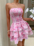 Step into summer with this chic floral print strapless dress designed to brighten your wardrobe. Its playful pattern and flattering strapless cut make it ideal for sunny days and warm nights. Lightweight and breezy, it keeps you comfortable while turning heads wherever you go. Perfect for garden parties, beach outings, or casual strolls, this dress adds a fun, flirty touch to your summer style.