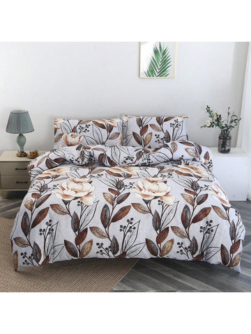 Elevate your bedroom with our Chic Floral Retreat 3-Piece Bedding Set. Made with luxurious polyester, this set includes a duvet cover and pillowcases for a complete look. The chic floral design adds a touch of elegance, while the polyester material ensures maximum comfort for a peaceful night's sleep.