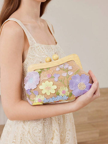 Add a splash of fun to your vacation wardrobe with this Chic Floral Woven Clutch Bag. Crafted with care, its vibrant floral design and woven texture make it the perfect playful accessory to brighten any outfit. Lightweight and easy to carry, it keeps your essentials close while adding a stylish twist to your getaway look.