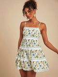 Step into sunshine with this Chic Floral Woven Mini Dress, designed to keep you cool and charming all summer long. Its delicate spaghetti straps and breezy woven fabric offer carefree comfort, while the playful floral print adds a burst of fun to your look. Perfect for beach days or casual strolls, this dress makes effortless style feel like second nature.