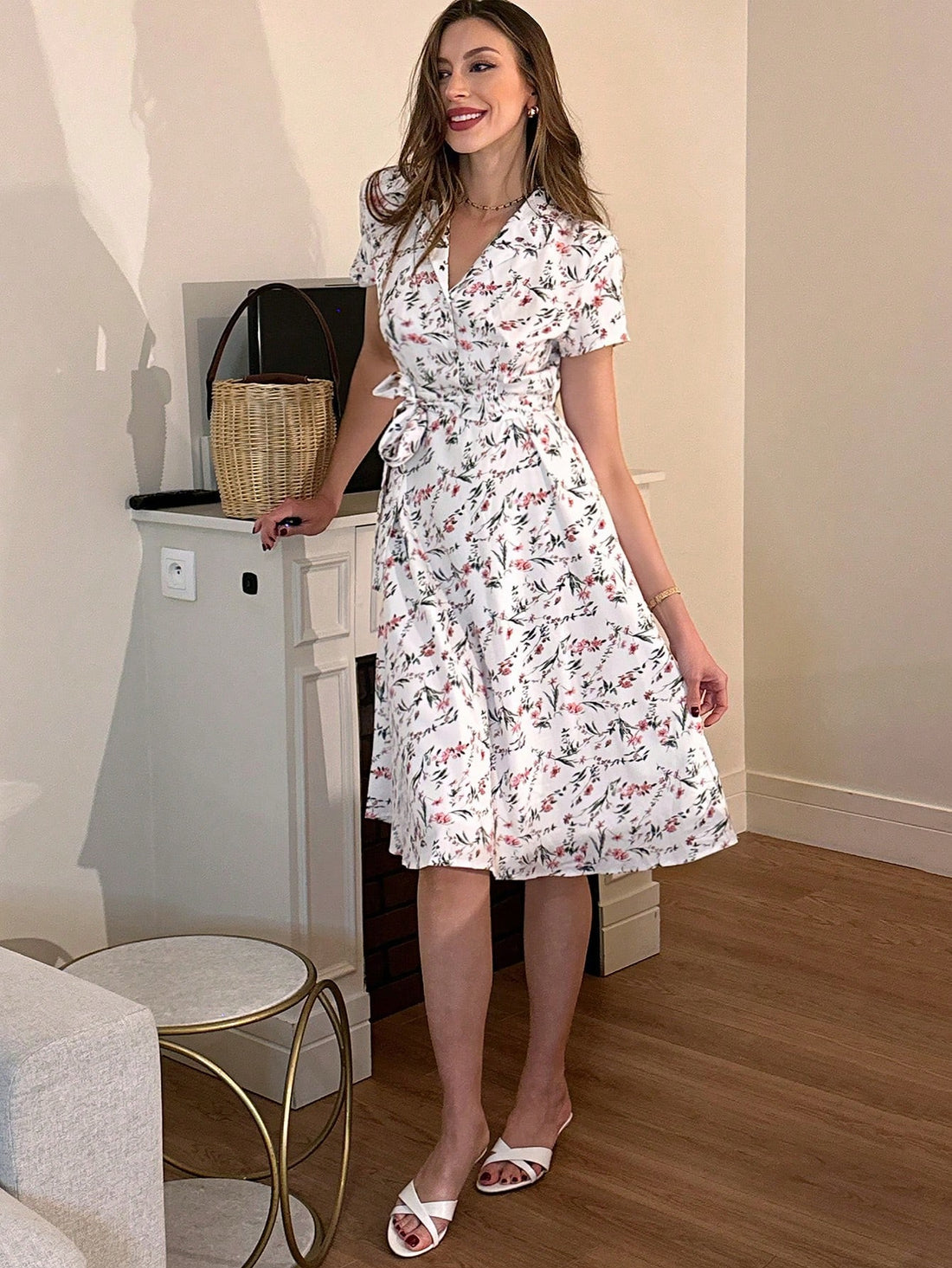 Step into summer with this Chic French Floral V-Neck Retro Dress, designed to bring a playful country charm to your wardrobe. Its flattering V-neck and vintage floral print create a breezy, feminine look perfect for sunny days and garden parties. Lightweight and effortlessly stylish, this dress lets you embrace the season with a touch of retro flair.