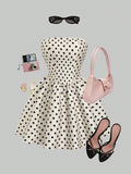 Step out in style with this chic French vintage-inspired mini dress. Featuring a playful polka dot pattern and a trendy tube top design, it perfectly highlights your shoulders. The slimming waist detail flatters your figure, making it ideal for fun days or lively nights. Embrace a flirty, timeless look that’s sure to turn heads wherever you go!