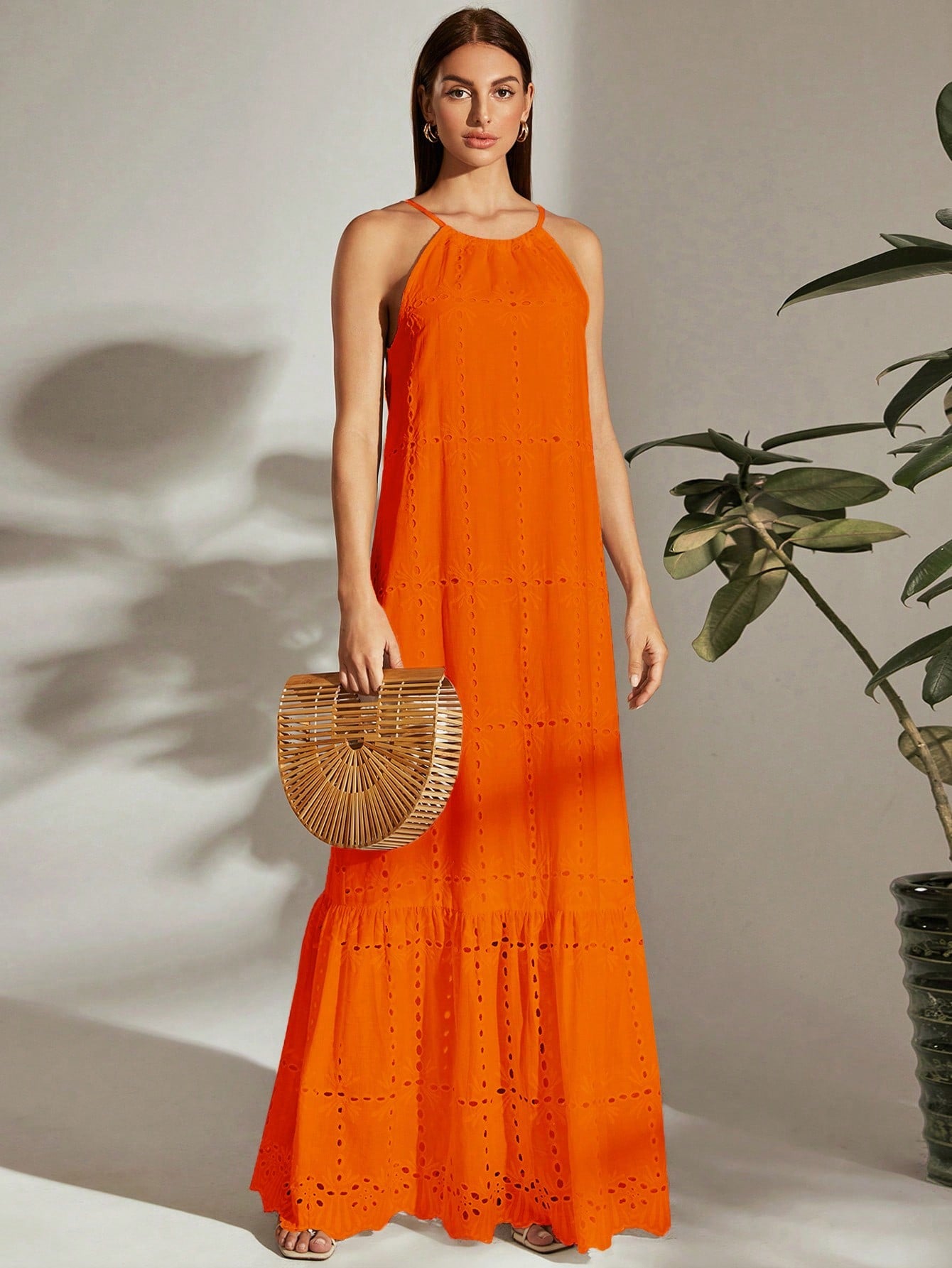 Achieve effortless elegance with our Chic Frenchy Hollow Embroidered Halter Neck Dress. This stunning piece features intricate embroidery and a flattering halter neckline, making it perfect for any occasion. Embrace the chic and sophisticated look with this dress.