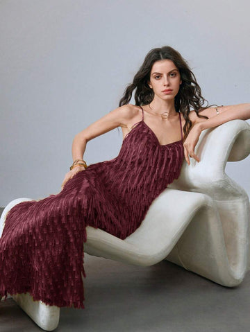 Step into summer with this Chic Fringe Flowy Dress, designed to turn heads at weddings, parties, or your next vacation getaway. Featuring delicate spaghetti straps and a breezy silhouette, it dances with every step, adding a playful touch to your elegant look. Perfect for warm days and lively nights, this dress blends comfort and style effortlessly. Get ready to twirl and shine wherever you go!