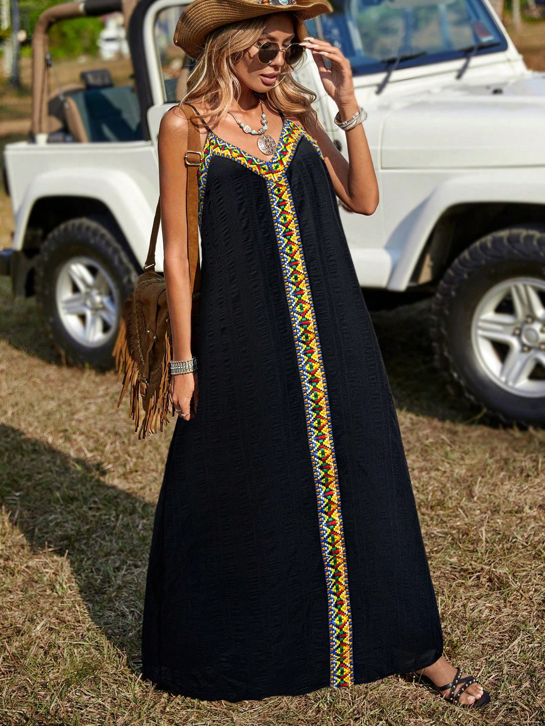 Elevate your style game with this playful geometric mixed tape spaghetti strap dress! Perfect for fashion-forward women who aren't afraid to stand out, this chic piece combines eye-catching patterns with a flattering silhouette. Slip it on for brunches, beach days, or night outs – wherever you go, compliments will follow!