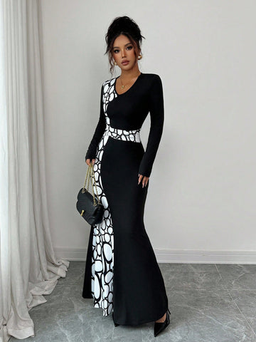 Turn heads in this stunning geometric print maxi dress that effortlessly transitions from casual coffee dates to evening celebrations. The flattering V-neck and bold color-block design create a modern silhouette that's equal parts chic and comfortable. Whether you're dressing up for a night out or keeping it relaxed on the weekend, this versatile piece proves that style doesn't have to be complicated. Perfect for anyone who loves making a statement without trying too hard.