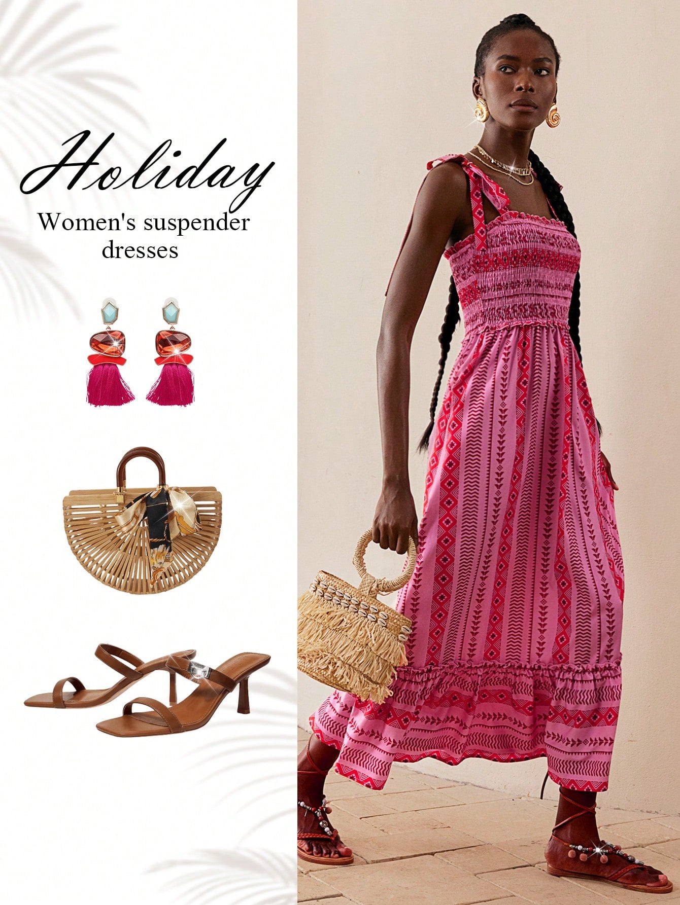 This Chic Geometric Print Spaghetti Strap Dress is the perfect vacation essential for any stylish woman. With its unique geometric print, flattering spaghetti straps, and lightweight fabric, you'll turn heads while feeling comfortable on your travels. A must-have for every adventure (big or small)!