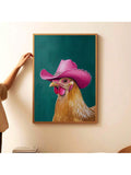Add a splash of quirky charm to your space with this Chic Green Cowgirl Chicken Canvas Print. Featuring minimalist lines and a playful pop of green, it’s perfect for modern homes craving a funky twist. Brighten your walls with a fun and fresh vibe that’s sure to spark conversations and smiles.
