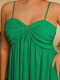 Step into sunny days with this playful green pleated sleeveless dress designed to keep you cool and stylish on your spring and summer adventures. Its flowing pleats add a fun, breezy vibe, perfect for beach strolls or garden parties. Lightweight and easy to wear, this dress makes every vacation moment a little more fabulous.