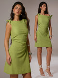 Step into the spotlight with this chic green tube top tea party dress, designed to brighten your brunches, graduations, and picnics. Its vibrant hue and flattering silhouette make every occasion feel like a celebration. Lightweight and breezy, it keeps you comfortable while turning heads with playful elegance. Perfect for those who love to mix style with a splash of fun!