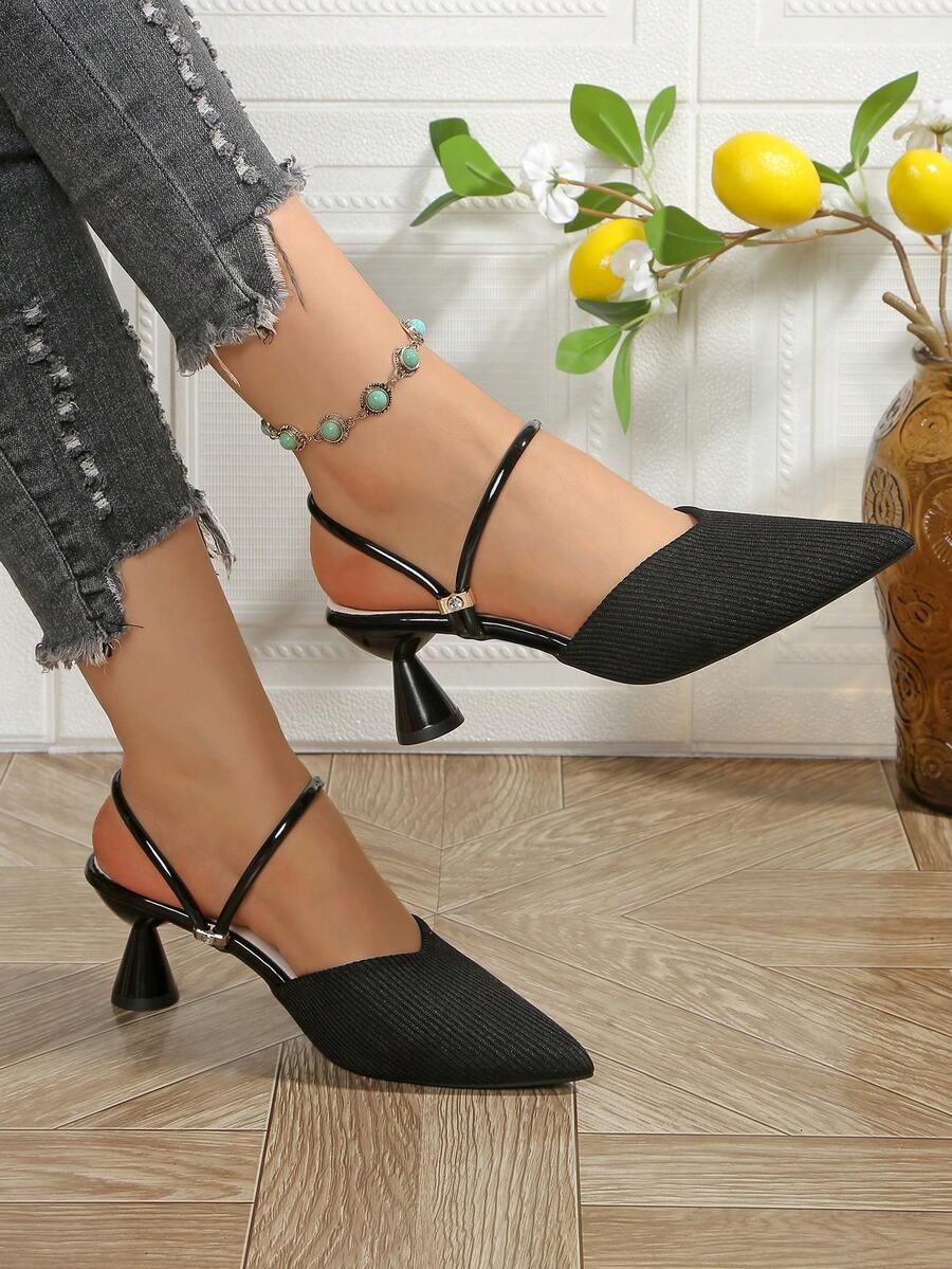 Elevate your warm-weather wardrobe with these sophisticated high heel pointed toe mules. The sleek silhouette and sharp toe design create an instantly polished look, perfect for transitioning from day to evening. Lightweight and easy to slip on, they're ideal for spring and summer occasions—whether you're heading to brunch, the office, or a night out. The pointed toe elongates the leg while the elevated heel adds confidence to every step. A versatile essential that pairs effortlessly with dresses, skirts