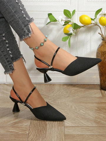 Elevate your warm-weather wardrobe with these sophisticated high heel pointed toe mules. The sleek silhouette and sharp toe design create an instantly polished look, perfect for transitioning from day to evening. Lightweight and easy to slip on, they're ideal for spring and summer occasions—whether you're heading to brunch, the office, or a night out. The pointed toe elongates the leg while the elevated heel adds confidence to every step. A versatile essential that pairs effortlessly with dresses, skirts