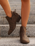 Elevate your style effortlessly with our Chic Hollow-Out Back Lace-Up Wedge Heels. Crafted with breathable material, these versatile boots are perfect for any occasion. The unique lace-up design adds a touch of sophistication, while the wedge heels provide comfortable elevation. Make a statement with these all-match boots.