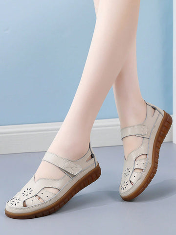 Elevate your footwear game with our chic Hollow-Out Genuine Leather Sandals! Crafted with comfort and versatility in mind, our sandals offer the perfect balance of style and practicality for any occasion. Made from genuine leather, these sandals are sure to elevate your wardrobe and provide all-day comfort.