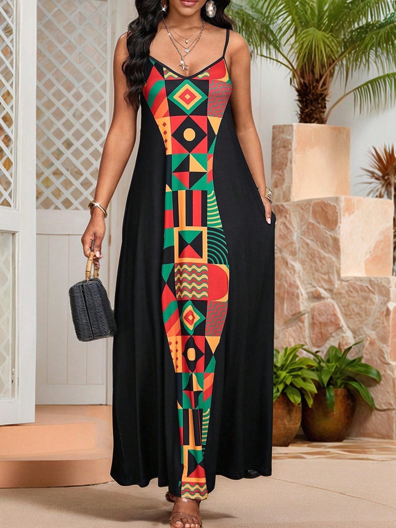 Get ready to turn heads with our Chic Houndstooth Patchwork A-Hem Dress! Featuring metallic accents and a stylish round neck, this dress will elevate your look to the next level. The unique patchwork design adds a touch of playfulness to your wardrobe. Who says fashion can't be fun?