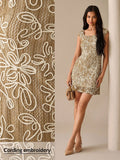Step out in style with this Chic Jacquard Embroidered Short Dress, designed to turn heads in the city. Featuring a sleeveless square neck and intricate embroidery, it blends elegance with a fun, urban vibe. Perfect for day-to-night adventures, this dress adds a playful touch to your wardrobe while keeping things effortlessly chic.