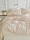 Elevate your bedroom with the Chic Khaki Chiffon Flower Duvet Cover Set. Designed with a stylish and luxurious touch, this set is the perfect addition to any bedroom. The soft chiffon material and delicate flower design offer a sophisticated and elegant look. Transform your room into a peaceful and stylish retreat with this duvet cover set.