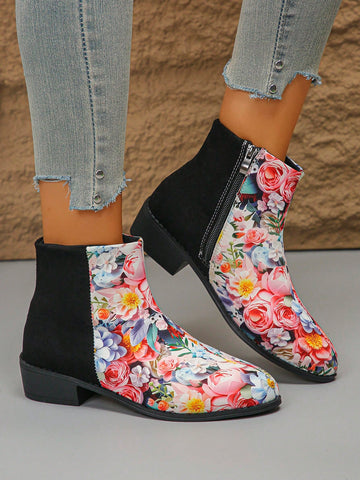 Elevate your autumn and winter style with our Chic Khaki & Floral Print Chelsea Boots. These stylish boots not only offer a trendy look, but also provide exceptional comfort for all-day wear. Perfect for any occasion, you'll love the chic and versatile design that pairs effortlessly with any outfit.