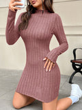 Get ready to turn heads with this Chic Khaki Knitted Sheath Dress! Perfect for any occasion, this dress features long sleeves and a knitted texture for effortless elegance. Upgrade your style game with this must-have piece!