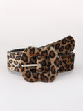 Get effortlessly stylish with our Chic Leopard Print Belt. The trendy accessory adds a touch of sophistication to any outfit. Made with high-quality materials, it's both fashionable and durable. Enhance your style with this must-have addition to your wardrobe.