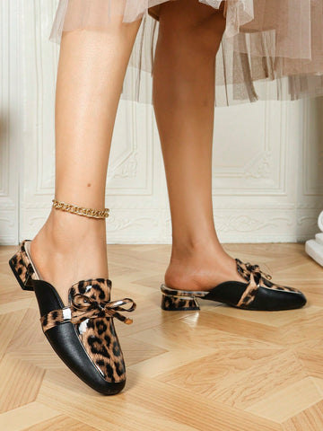 Elevate your casual wardrobe with these chic leopard print chunky heel mules featuring a sleek metal buckle. Designed for both style and comfort, they offer sturdy support without compromising on fashion. Perfect for adding a bold, sophisticated touch to everyday outfits, these mules effortlessly blend trend-forward design with practical wearability.