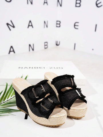 Step into style with these Chic Leopard Print Platform Wedge Sandals! With a 10cm heel, these sandals will give you the height you desire while keeping you comfortable with their platform design. And with their trendy leopard print, they'll add a touch of fierceness to any summer outfit.