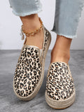 Elevate your vacation vibes with the effortlessly stylish Chic Leopard Print Slip-On Sneakers. Made for the fashion-forward traveler, these slip-on sneakers feature a chic leopard print design that will add a touch of glam to any outfit. Lightweight and comfortable, they are perfect for all-day wear.