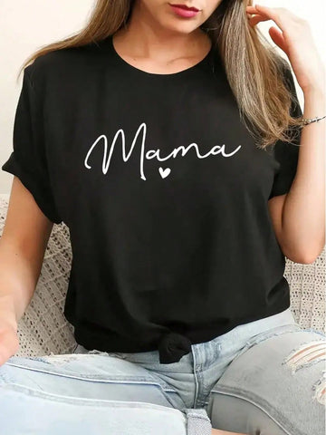 Experience all-day comfort and style with our Chic Mama Casual Sports T-Shirt. This stretchy, round neck tee is perfect for any season, keeping you feeling stylish and comfortable. With a sporty yet chic design, this tee is a must-have for any mama on the go.