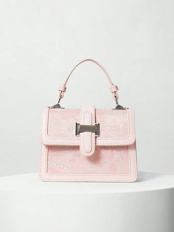 Introducing the cutest bag for your daily essentials - the Chic Mini Flower Graphic Square Bag! With a top handle and flap closure, this bag is both stylish and practical. The vibrant flower graphic adds a fun touch to your outfit. Show off your unique style with this bag (and receive compliments galore)!