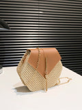 This mini tassel straw flap bag adds a stylish and chic touch to your summer outings. Made with high-quality materials, this bag is perfect for holding your essentials and completing your warm-weather look. With a trendy design and durable construction, this bag is the perfect accessory for any summer adventure.