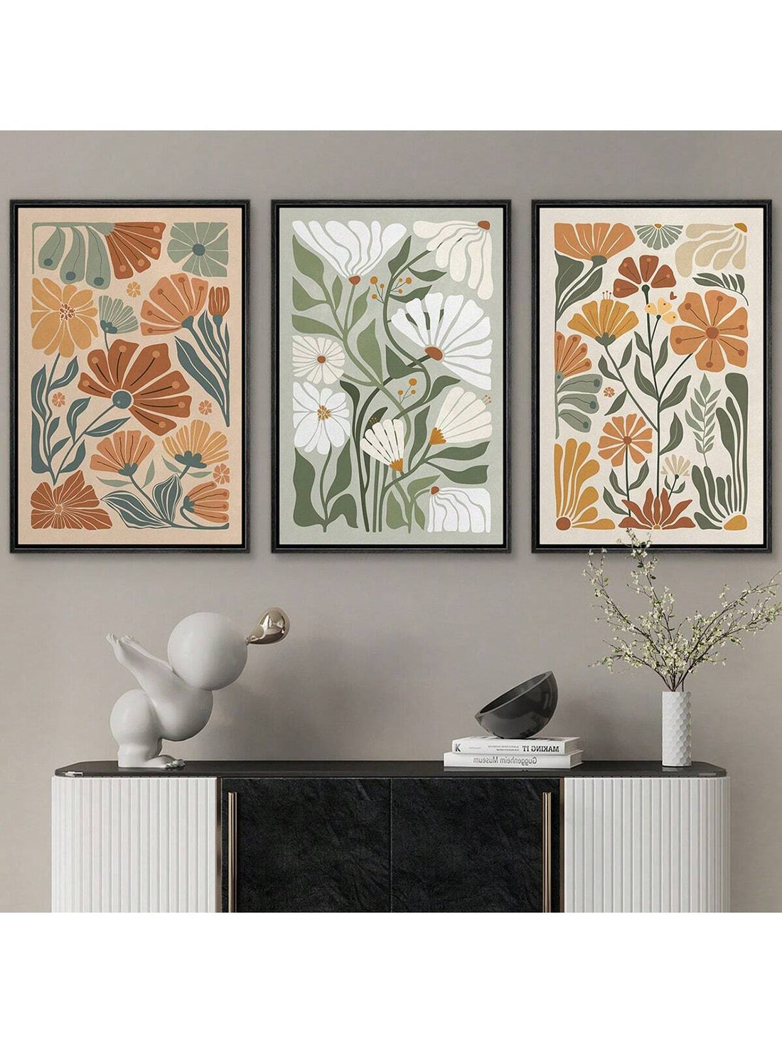 Transform your walls into a botanical garden with this charming three-piece canvas art set! Each frameless print features delicate wildflower illustrations rendered in a clean, minimalist style that plays beautifully with any room aesthetic. The lightweight canvases are ready to hang and instantly elevate your space with nature-inspired elegance. Perfect for gallery walls, bedrooms, or living areas, this set brings a fresh, organic vibe without the fuss. Mix, match, and arrange them however your creative he