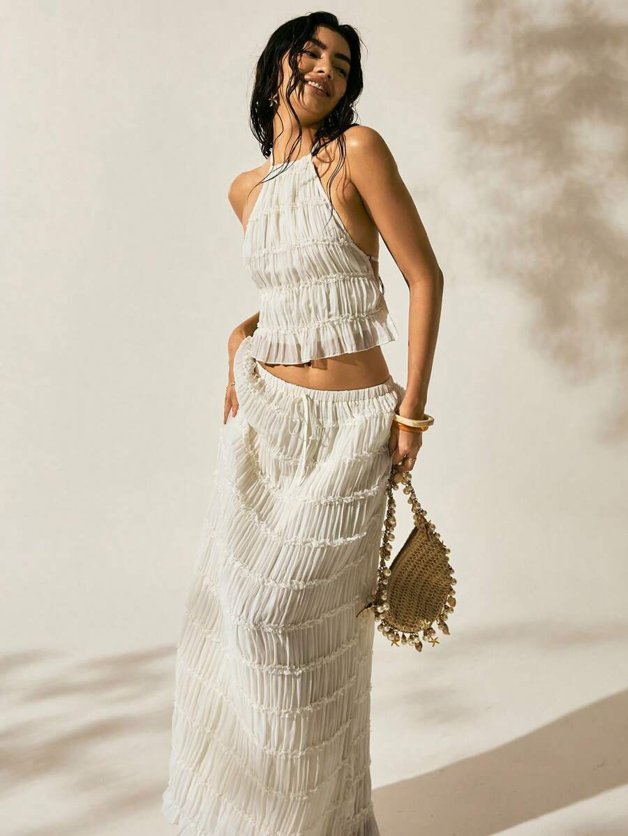 Embrace effortless summer style with this stunning mint blue bohemian 2-piece outfit. Featuring flowing, lightweight fabrics perfect for warm weather, this set combines relaxed elegance with vacation-ready charm. The coordinated pieces work beautifully together or separately, giving you versatile styling options for beach days, resort wear, or casual getaways.
