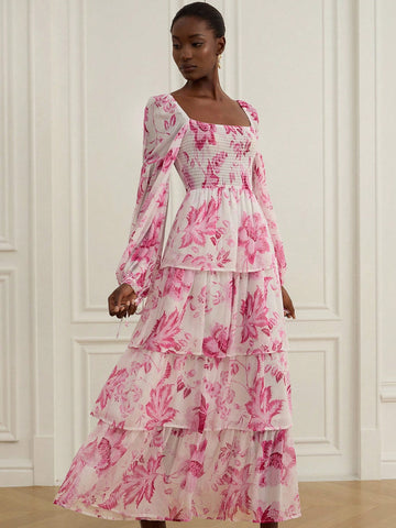 Step into fall with flair in this charming multi-layer ruffle dress, adorned with a fresh floral print that brings a burst of nature’s beauty to every step. Its playful layers create a delightful bounce with each move, making it perfect for crisp autumn days and cozy nights out. This dress pairs effortlessly with boots or flats, adding a stylish twist to your seasonal wardrobe. Embrace the season’s spirit with a look that’s as fun as it is fashionable!