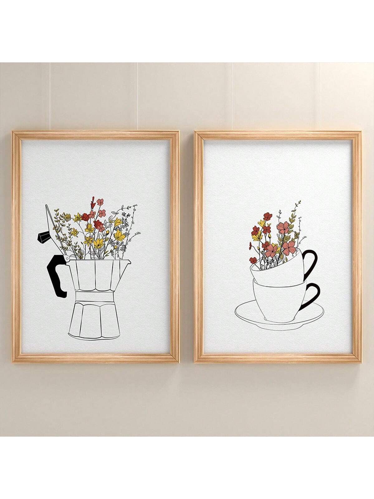 Elevate your home decor with our Chic Nordic Canvas Art Set. Featuring a coffee cup and floral prints, this stylish set brings a touch of sophistication to any room. Made with premium quality materials, these canvas prints will add a unique and contemporary look to your home.