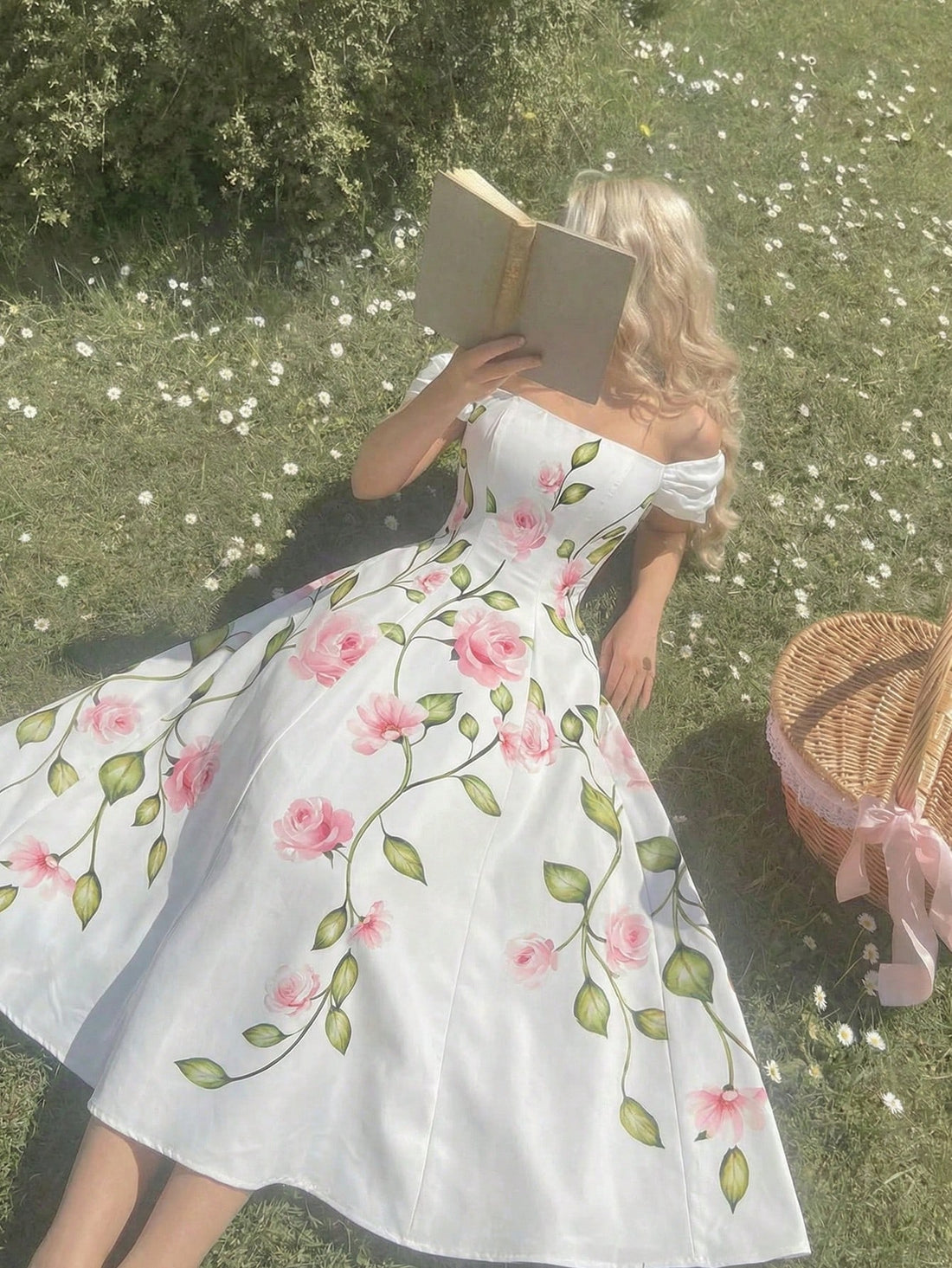 Elevate your event wardrobe with this sophisticated off-shoulder floral print dress, designed for those who appreciate refined elegance. The graceful off-shoulder neckline creates a flattering silhouette while the delicate floral pattern adds timeless charm. Perfect for spring weddings, garden parties, and special occasions, this piece combines contemporary style with classic femininity. The flowing fabric drapes beautifully, ensuring comfort throughout the day while maintaining a polished appearance. An id